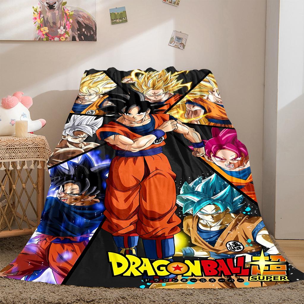 1PC Dragon Ball Super  Print Flannel Blanket, High quality All Seasons, Home Decor, Warmth and Comfort, Perfect for Christmas Gifts