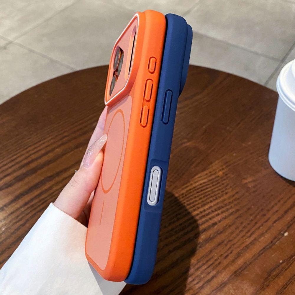 For Magsafe Silicone Case For iPhone Air 17 16 15 14 13 12 11 Pro Max 16 15 14 Plus Phone Case Color collision Shockproof Cover