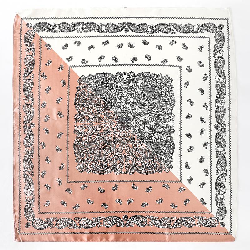 

NEW Unisex Luxury Brand Cashew Flower Contrasting Tie Shawl Silk Square Scarf Women s 70cm Headscarf one size
