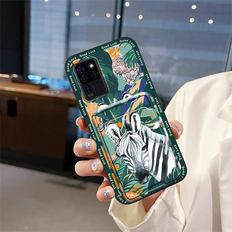 Graffiti Anti-knock Phone Case For Oukitel C21 Waterproof Anti-dust Back Cover Cute Soft Case Cover TPU Card Slot