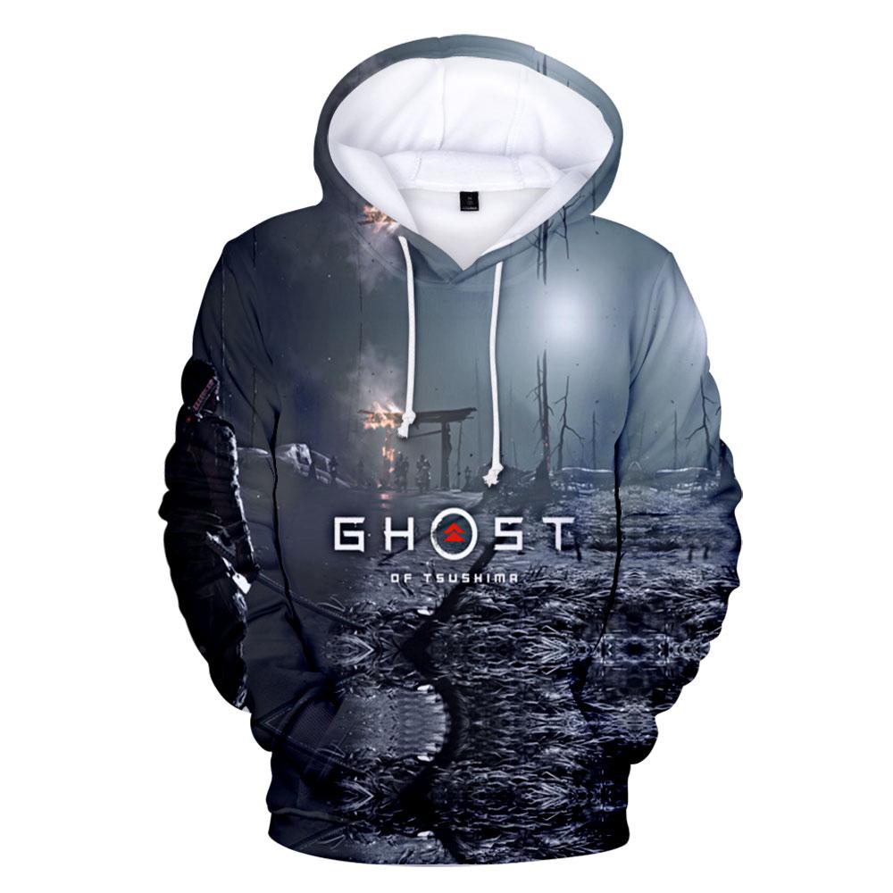 Game Ghost of Tsushima 3D Print Hoodies Samurai Cosplay Sweatshirts Men Women Fashion Hoodie Hip Hop Pullover Unisex Hoody Coats