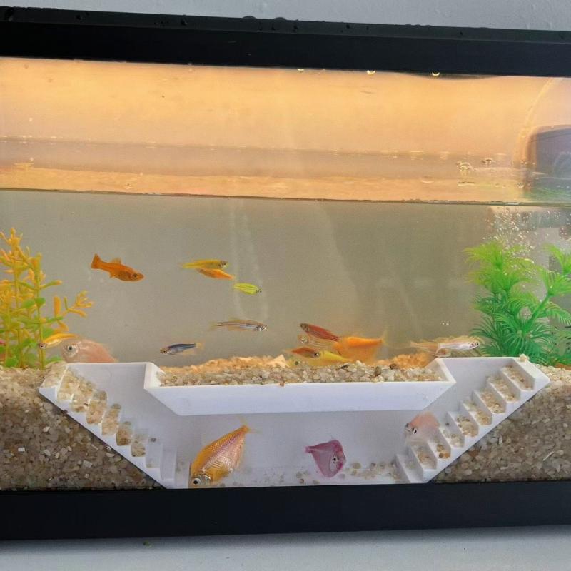 Abs Aquarium Cave Corner Tunnel Widened Non-Slip Bottom Stepped Aquarium Tunnel Aquatic Decorations Accessories