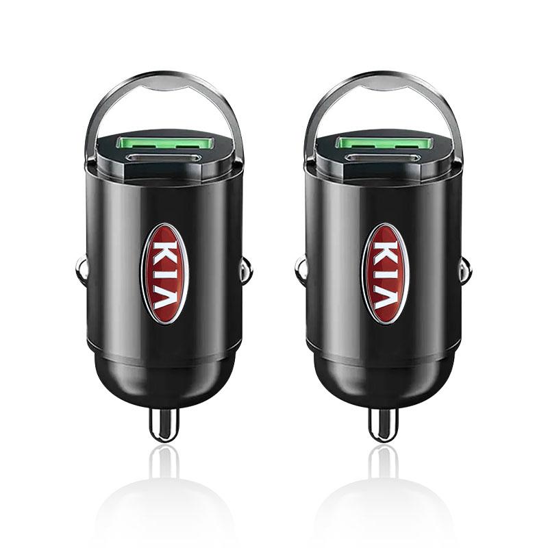 Acessórios para Carro 1 Peça Carregador de Carro Adaptador de Carregamento Rápido Tipo-C USB Para Kia Rio Ceed Sportage Cerato Soul Sorento K2 K5 Flip