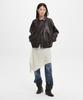 GENERALIDEA Vintage Faux Leather Jumper [Brown] / Gf3Ljp501