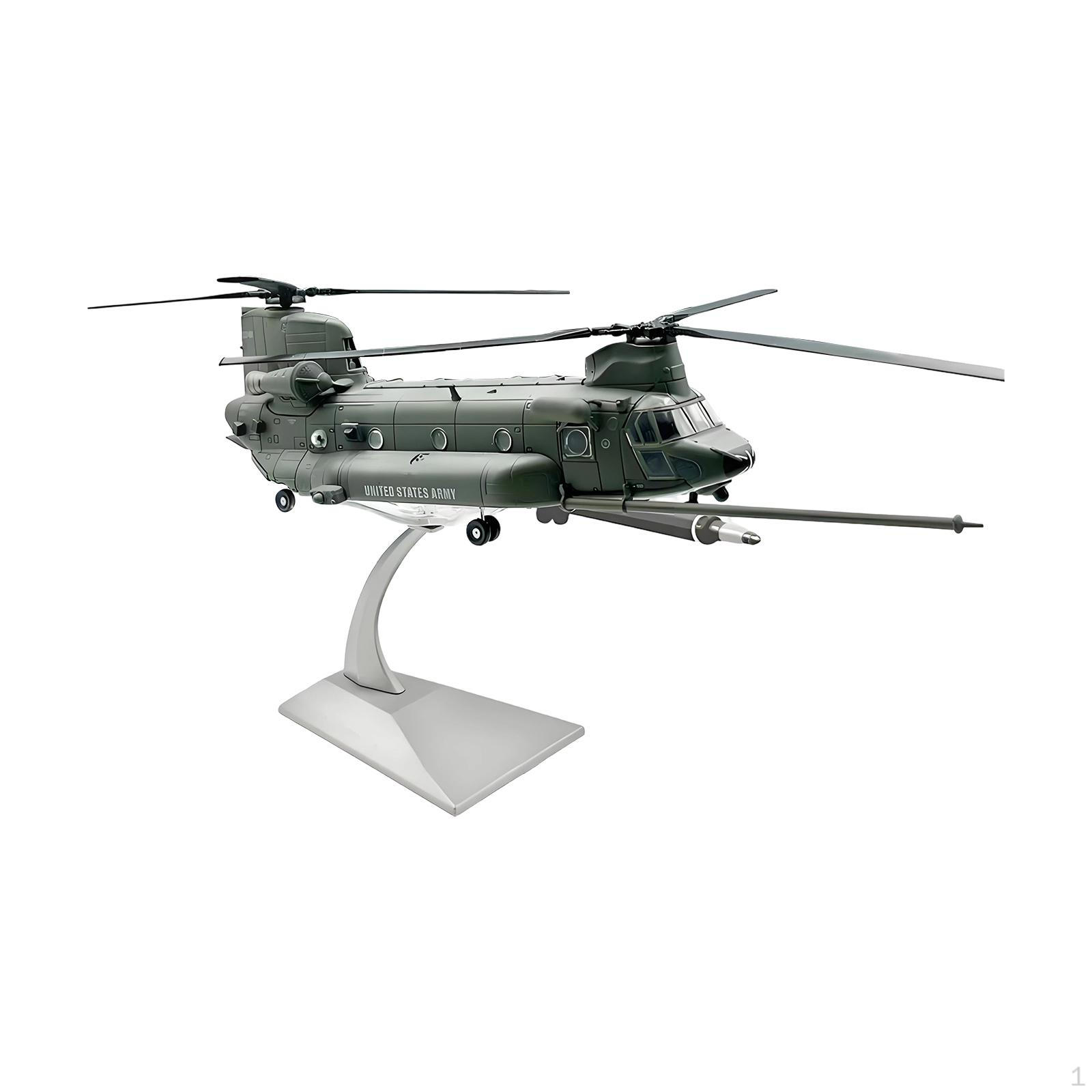 1:72 Diecast Helicopter Model Desktop Decoration Decorative with Stand Mini Plane Aircraft for