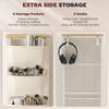 Chest of Drawers, Dresser with 8 Fabric Drawers, Tall Storage Unit with 4 Pockets and 2 Hooks Steel Frame, Beige