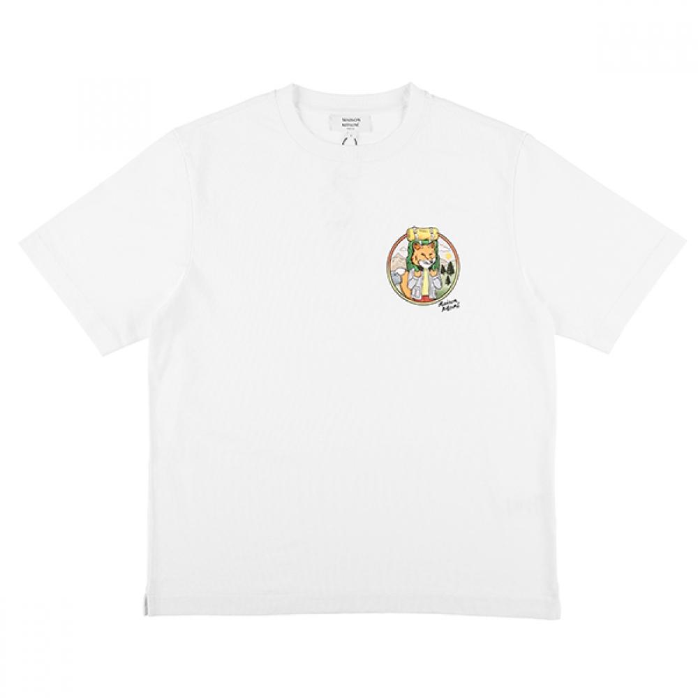 MaiSon KitSune Nm00113kj0118 P100 Мужская футболка с коротким рукавом с принтом «Блуждающая лиса» NM00113KJ0118 P100 (S)