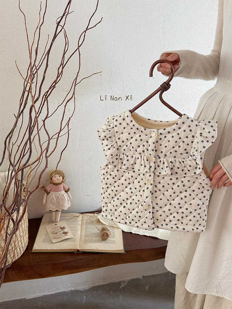 88330 Autumn/Winter Quilted Cotton Vest for Kids - New 2025 Warm Sleeveless Jacket for Boys & Girls