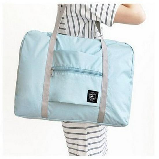 

Водонепроницаемая складная дорожная сумка-даффл большой вместимости для мужчин и женщин светло-синий