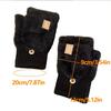 Korean Knitted Flip Up Dual Purpose Gloves for Women Cute Bear Skin Friendly Soft Warm Warm Gloves Office Writing Student Gloves