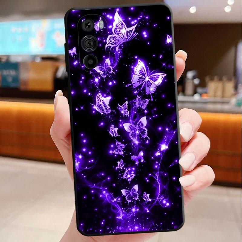 Pink Butterfly Funda Phone Case For Motorola Edge 50 40 Pro 60 50 40 30 Ultra Neo Fusion Moto G Play G Stylus G Power G G Stylus 5G 2023