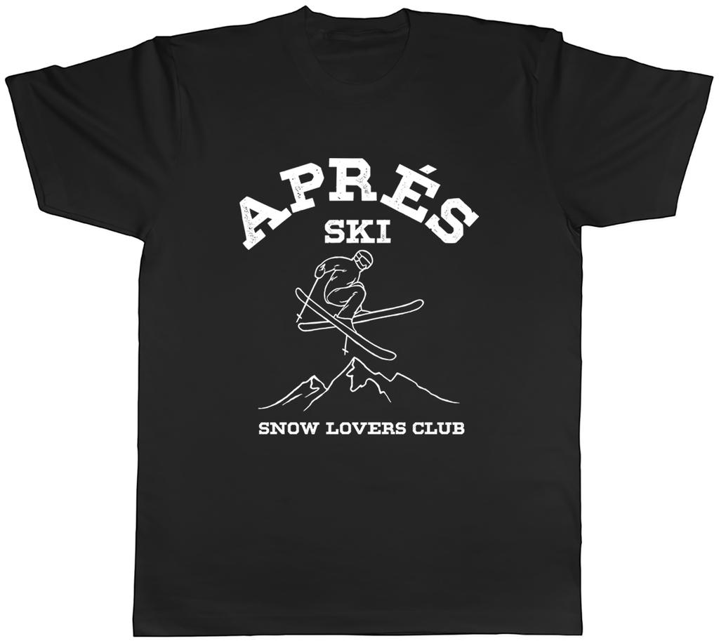 Apres Ski Unisexs TShirt Snow Lovers Club Skiing Tee Gift
