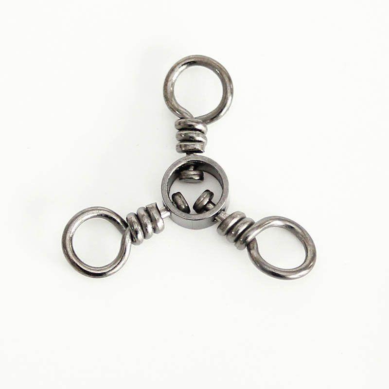 100pcs Swivels Fishing 3 Way Barrel Crossline Swivels Rolling Tackle Fishing