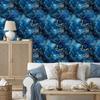 Wallpaper Ink navy blue, blue, turquoise and graphite 50x1000