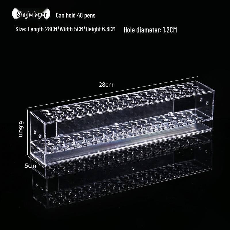 Acrylic Transparent Pen Holder: Large Capacity Desktop Organizer Stand for Stationery Storage and Display.