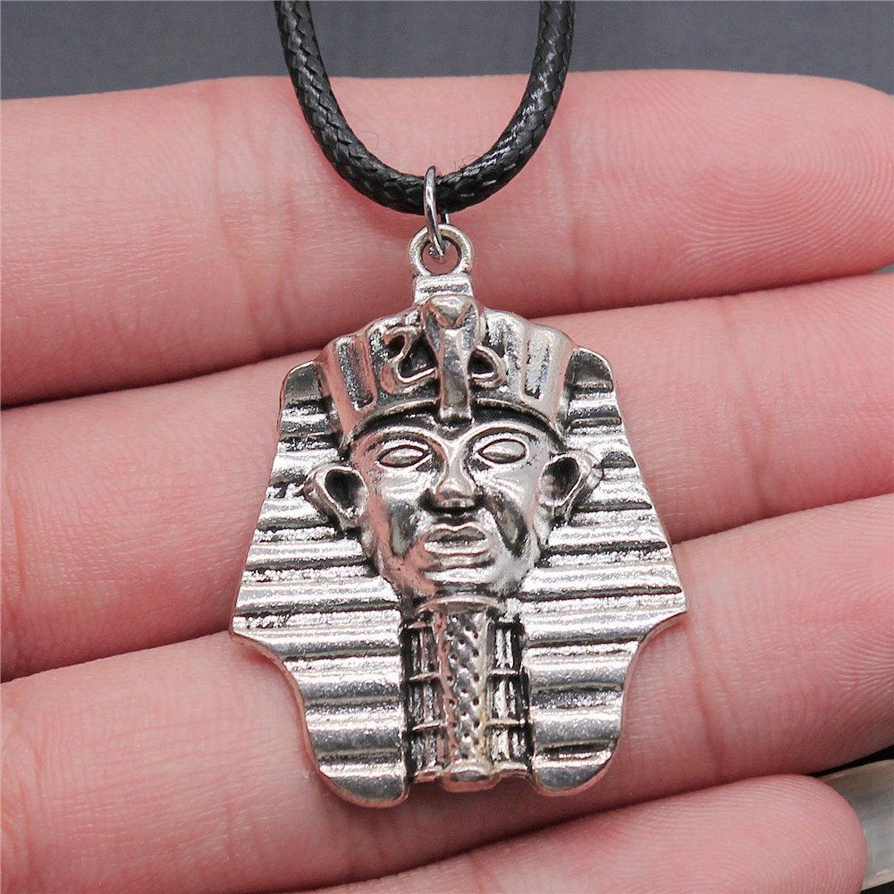 45cm Necklace Leather Chain Big Chief Pharaoh Buddhism Minimalist Jewelry Components QN015
