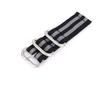 Uhrenarmband aus Nylon, atmungsaktiv, waschbar, dicker Ring, Dornschließe, leichte Armbanduhr