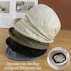 Japanese Bucket Hat Cotton Basin Cap Portable Pleated Women Cap