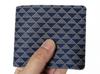 [Inden-ya] Inden Bifold Wallet 2003 Bill Compartment C, Navy Blue Deerskin with White Lacquer, Wave and Scale Pattern