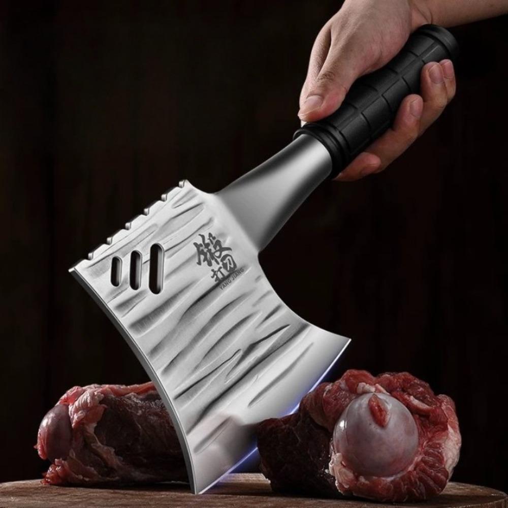 2PCS Heavy Duty-Butcher Axe Knife, Meat Cleaver Knife, Stainless Steel Butcher Axe Knife, Breaker Knife