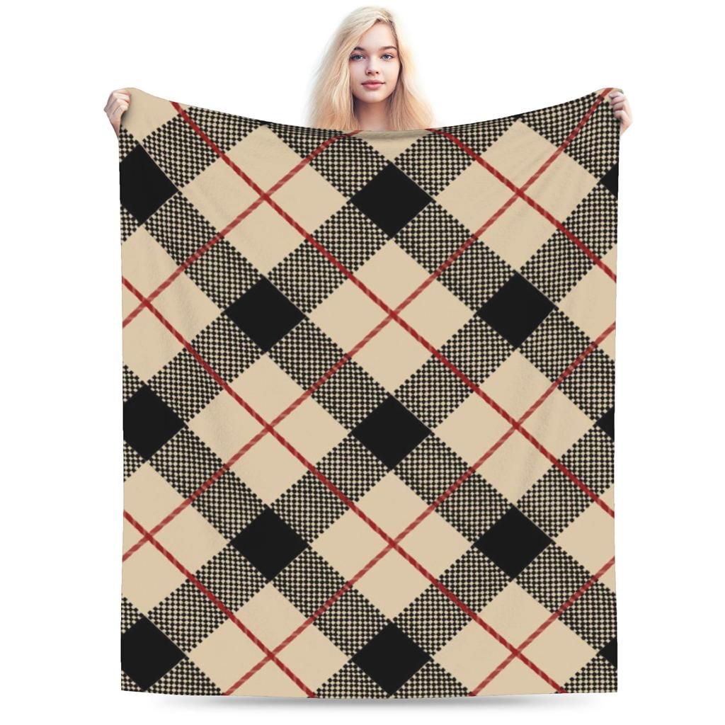 Soft Blanket Girls Boys Picnic Yellow Tartan Throw Blanket  Flannel Bedspread For Home Decor Novelty Sofa Bed Cover
