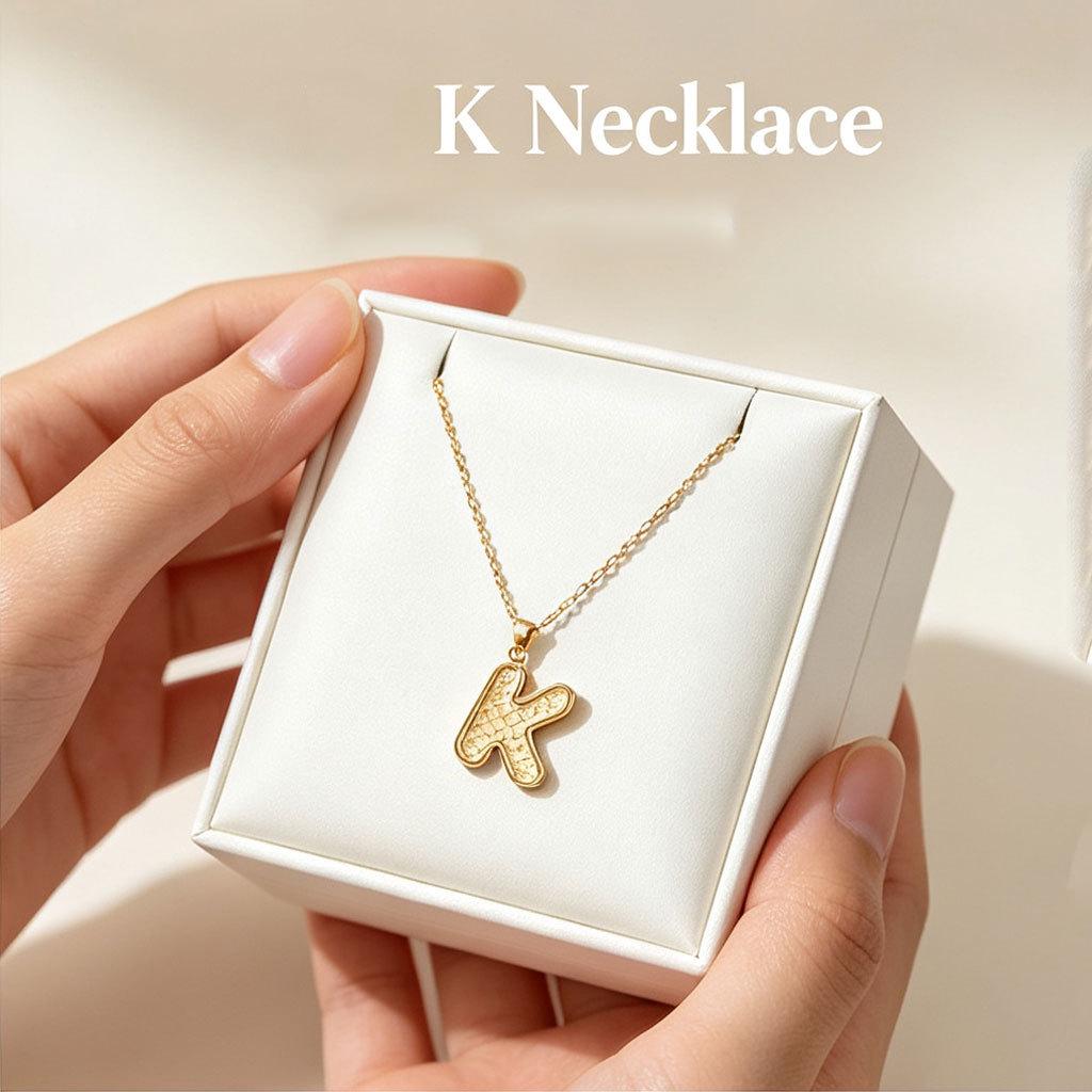 Trendy Modern Minimalist 26-Letter Cute Design Necklace