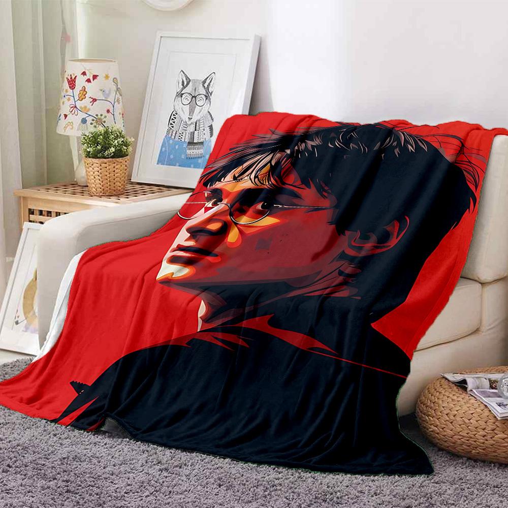 

1 шт. Фланелевое покрывало Гарри Поттер - HD-печать, легкое, мягкое, теплое, всесезонное покрывало для дивана, кровати, путешествий, кемпинга 105 130cmx150cm