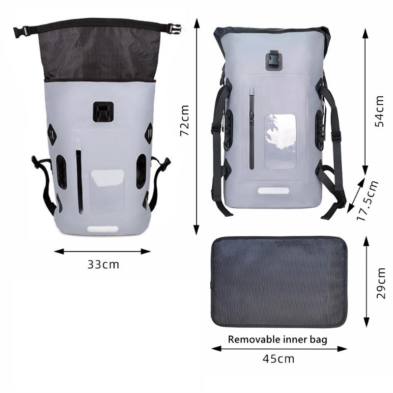30L Waterproof Dry Bag Camping Backpack Drift Swimming Large River Trekking Diving Rafting Canoeing Kayak Pvc Camping Bag Pack