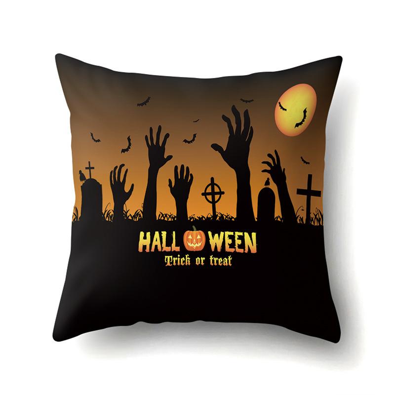 Halloween Polyester Pillowcase Car Pumpkin Sofa Cushion Cover Office Home Living Room Pillowcase