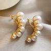 Light Luxury Pearl Stud Earrings Celebrity Temperament Flower Earrings Elegant High-end Earrings