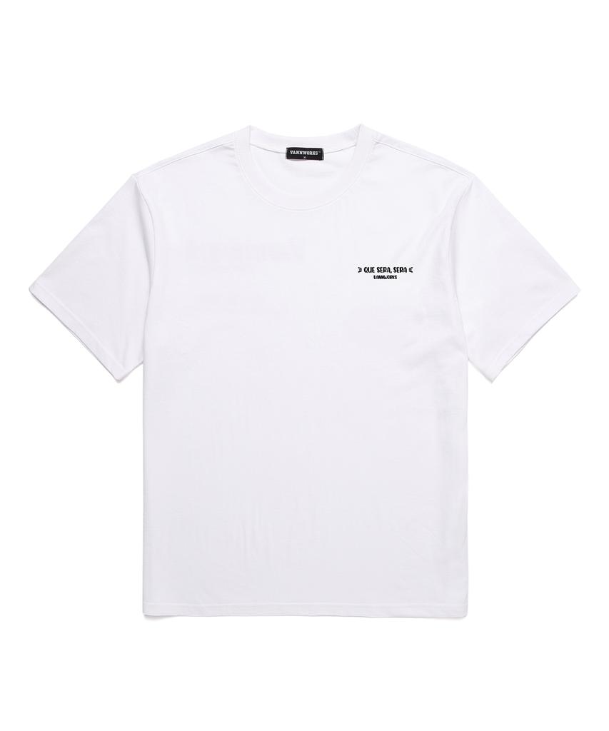 VANNWORKS Que Sera Sera Man Ver Oversized Short Sleeve T-Shirt (Vncts234) White