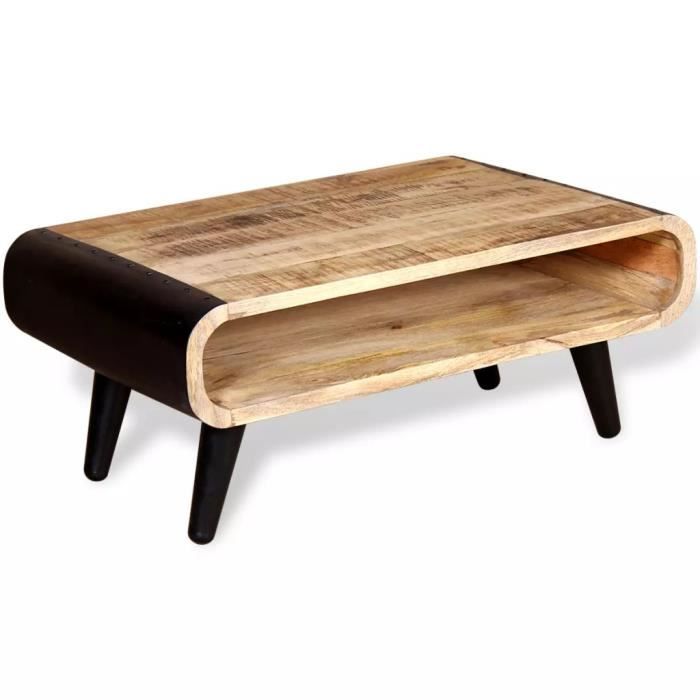 Table basse - VIDAXL - Bois de manguier brut - Style industriel