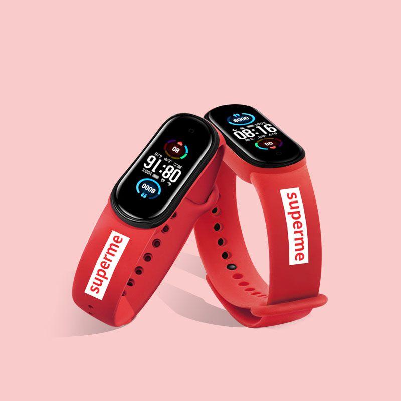 Silikonarmband für Xiaomi Mi Band 3/4/5/6 Verstellbares und bequemes Armband für Sport