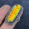 Natürlicher Gelber Triplett-Opal 925 Sterlingsilber Schmuck Ring Größe 9 P1H16