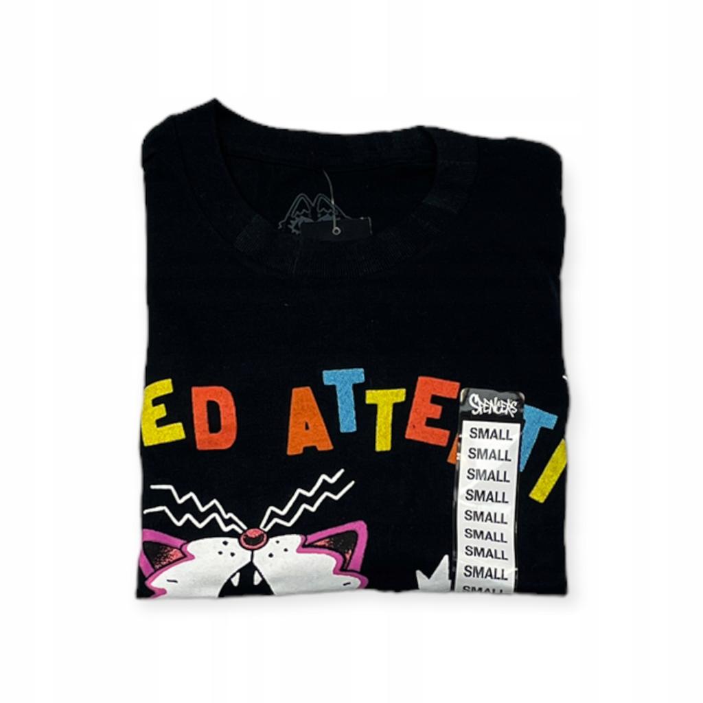Koszulka T-shirt męski okrągły dekolt SPENCER'S PINKGABBERCAT L