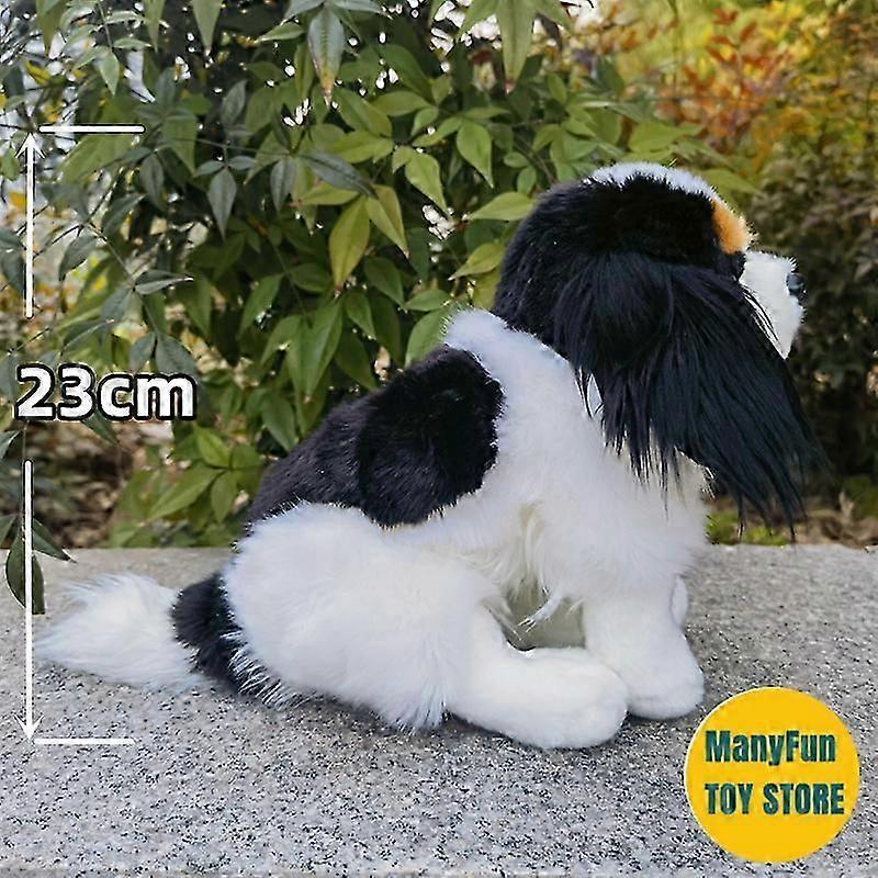 HaKeLai Peluche de Cavalier King Charles Spaniel Alta Fidelidad Peluche King Charles Perro Peluche Animales de Peluche Realistas Muñeco de Simulación