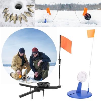 Winter-Eis-Angelrute, Tip-Up-Eis-Angelrute, kompakt, Orange Flag Tackle
