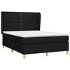 3128447 vidaXL Divan Bed with Mattress Black 140x200 Cm Fabric