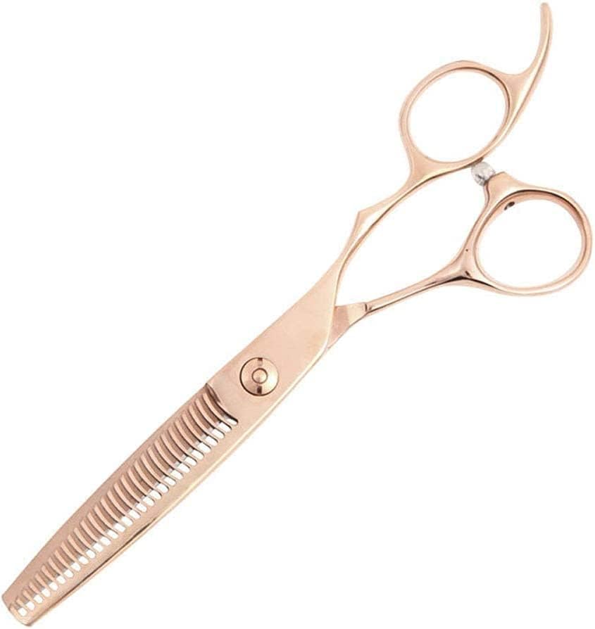 DEEDS GTZ Pink Gold Titanium Scissors and 630R Thinning Scissors Thinning with Dedicated Case Set Hairdressing Scissors [PF] (6.0 Inches) (6.0 Inches,