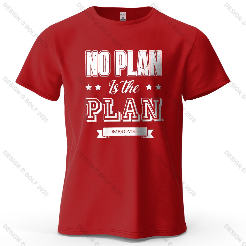 No Plan Is The Plan Printed Unisexs Tshirt 100 Cotton Oversized Trendy Graphic Tees For Unisex Tops Tees Casual Streetwear