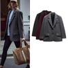 Spring New Women's Fashion Style Loose Lapel Single Breasted with Padded Shoulder Straight Suit Outwear 8913581
