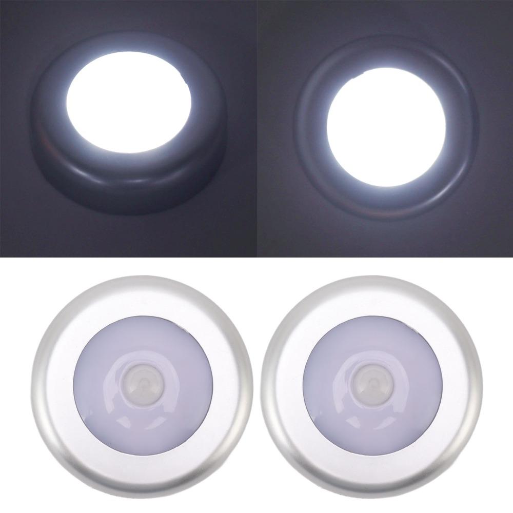 2 Pack Battery Powered LED Induction Lamp Small Sensing Lamp Eye Protection Night Light  Closet