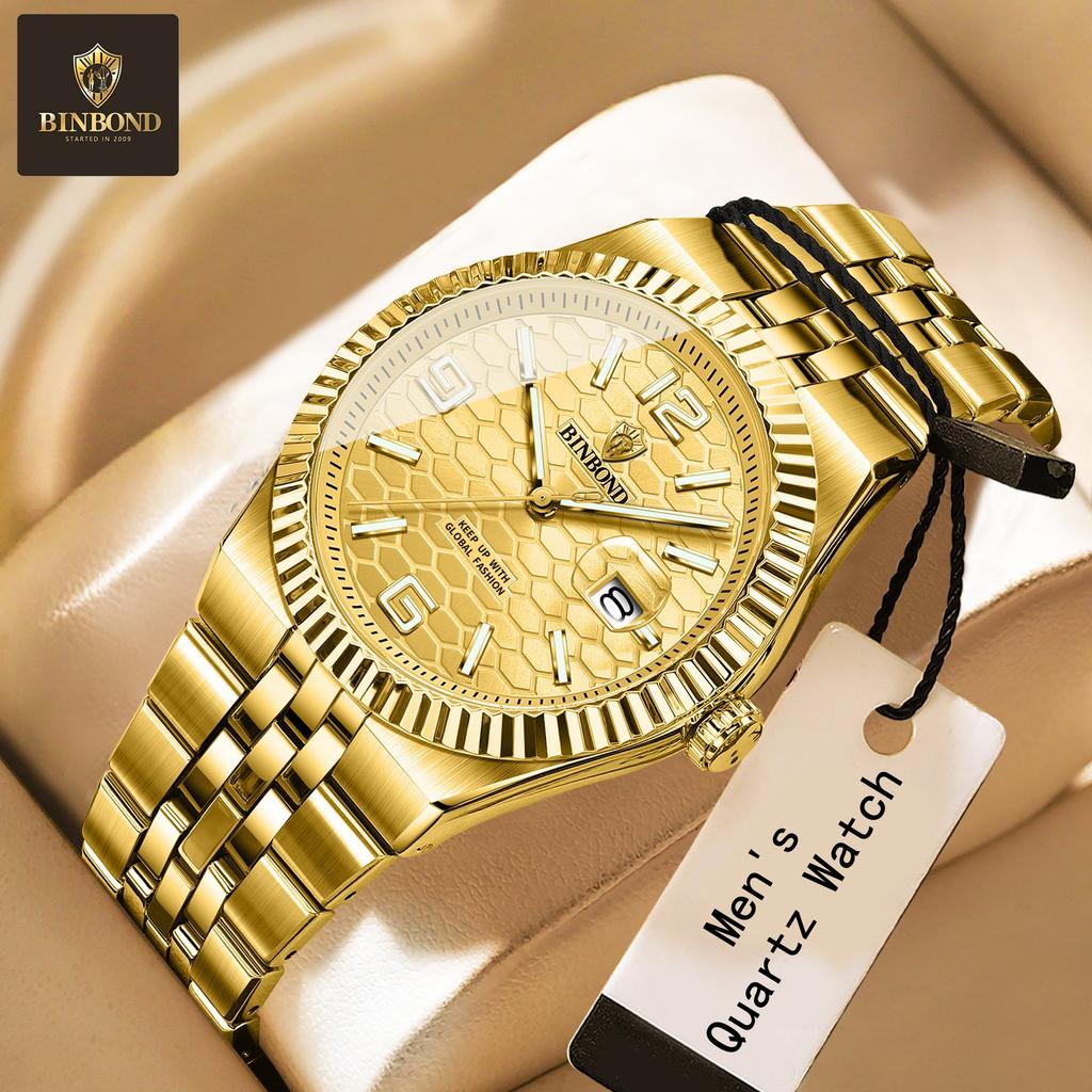 2025NEW Luxury Quartz Man Wristwatch Business Men Watches Waterproof Luminous Date Stainless Steel Men's Watch