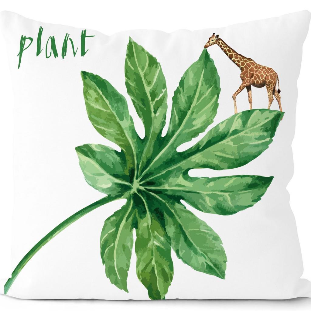 New Summer Green Small Fresh Plant Giraffe Pillowcase Home Sofa Pillowcase