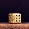 Brass Cube Dice Paracord Bead Charms DIY Crafts Bracelet Zipper Tool Pendant Large Hole Retro