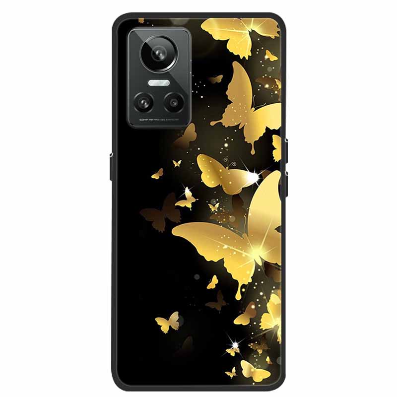 Mobilskal För Realme GT Neo3 Fodral Svart Silikon Mjuk Baksida För Realme GT Neo 3 Mobilskal Fodral RealmeGT G T Neo 3 Coque