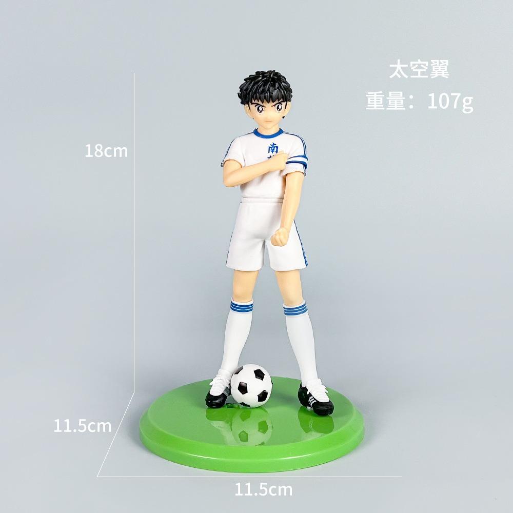 19cm captain tsubasa figure ozora tsubasa wakabayashi genzo anime model collection table ornament decoration holiday gifts
