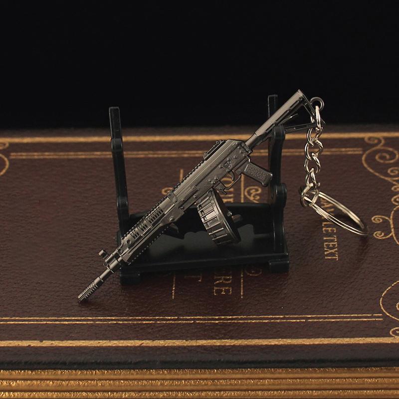 1Pcs Mini Rpk16 Machine Gun Model Alloy Small Gun Keychain Pendant Toy Gun Model Pendant Car Key Chain Car Key Ring Gift For Boy