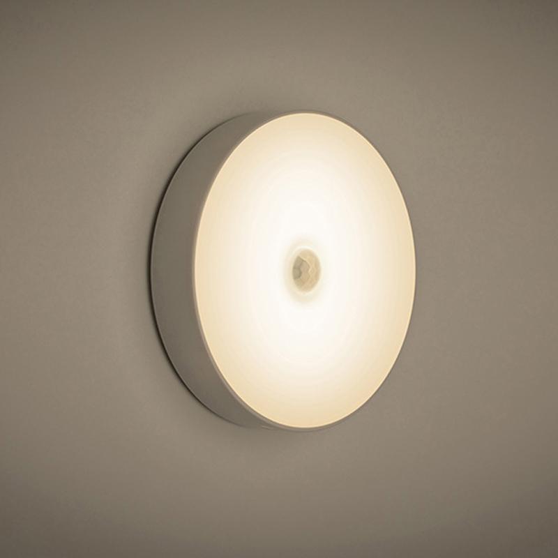 6 LEDs PIR Motion Sensor Night Light Auto On/Off for Bedroom Stairs Cabinet Wardrobe Wireless USB Rechargeable Wall Lamp