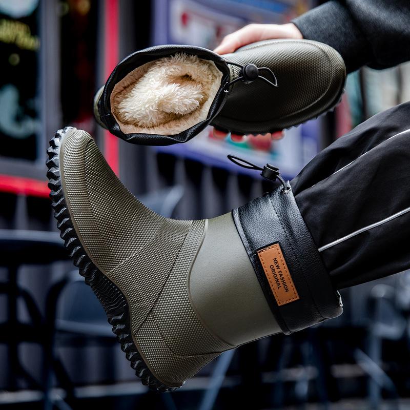 Strictly Selected Water Boots Men's Short Tube Wear-resistant Rain Shoes Couple Outdoor Commuting Waterproof Overshoes Environmentally Friendl